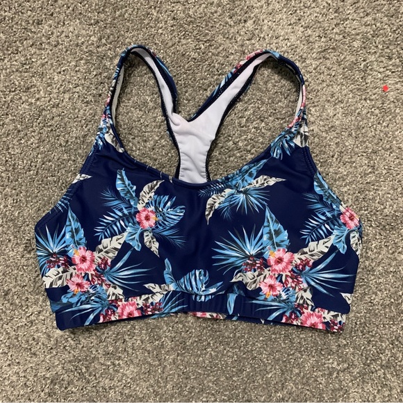 Light In The Box Racerback Floral Swim Top - Size Small - Picture 4 of 8